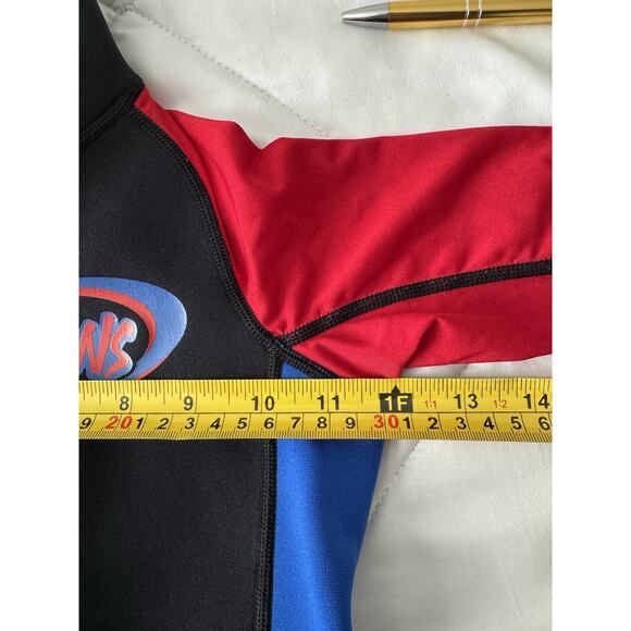 Stearns Unisex Kids Wetsuit Black Blue Color Block Short Sleeve Zip Mock Neck S - Picture 6 of 10